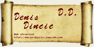 Denis Dinčić vizit kartica